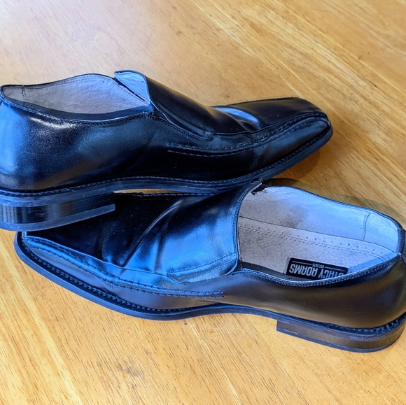 Stacy Adams Hillman 24199 Leather Slip On Black Bicycle Dress Shoes Mens 10M - Picture 10 of 13